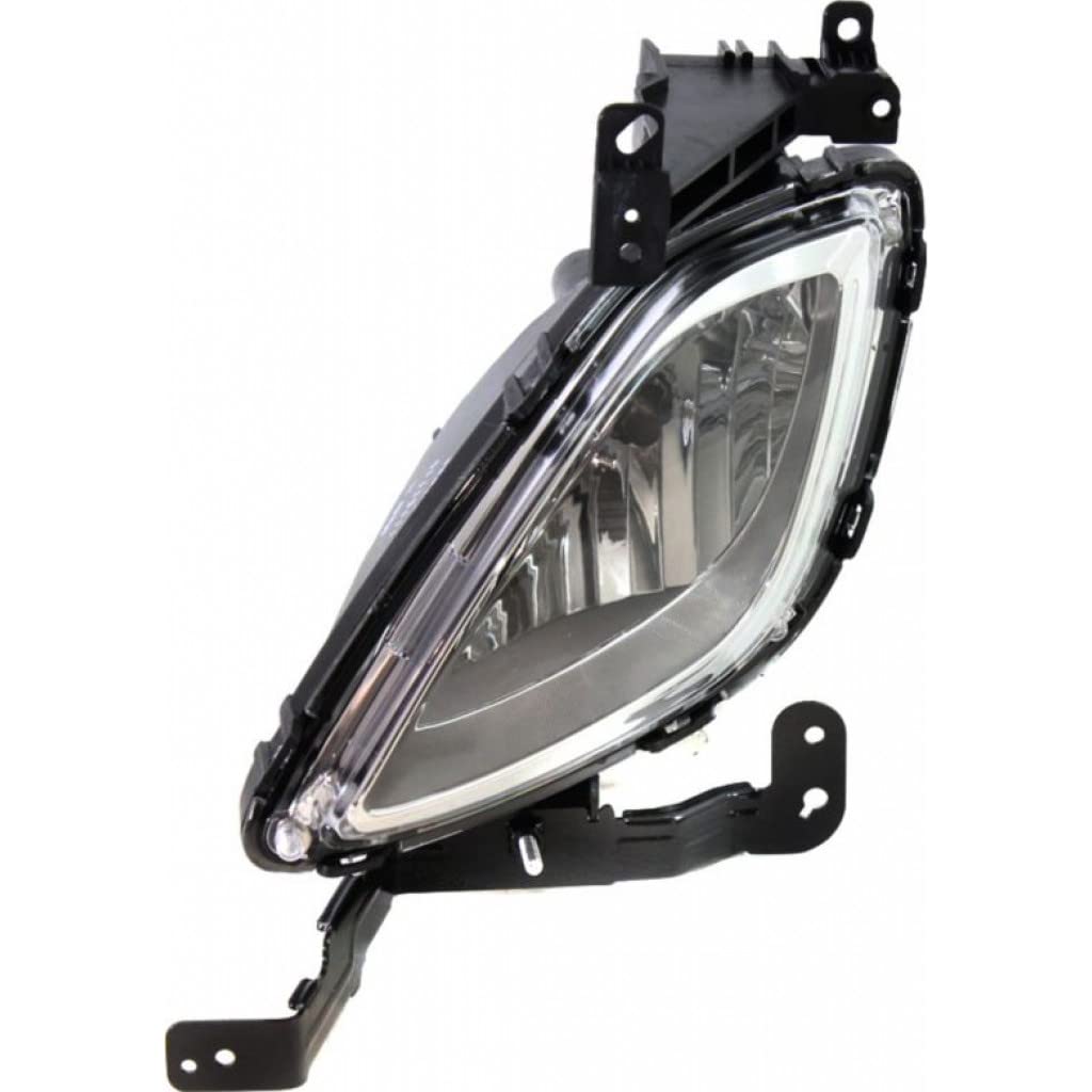 Left fog lamp assembly new aftermarket replacement Hyundai Elantra 2011-2013