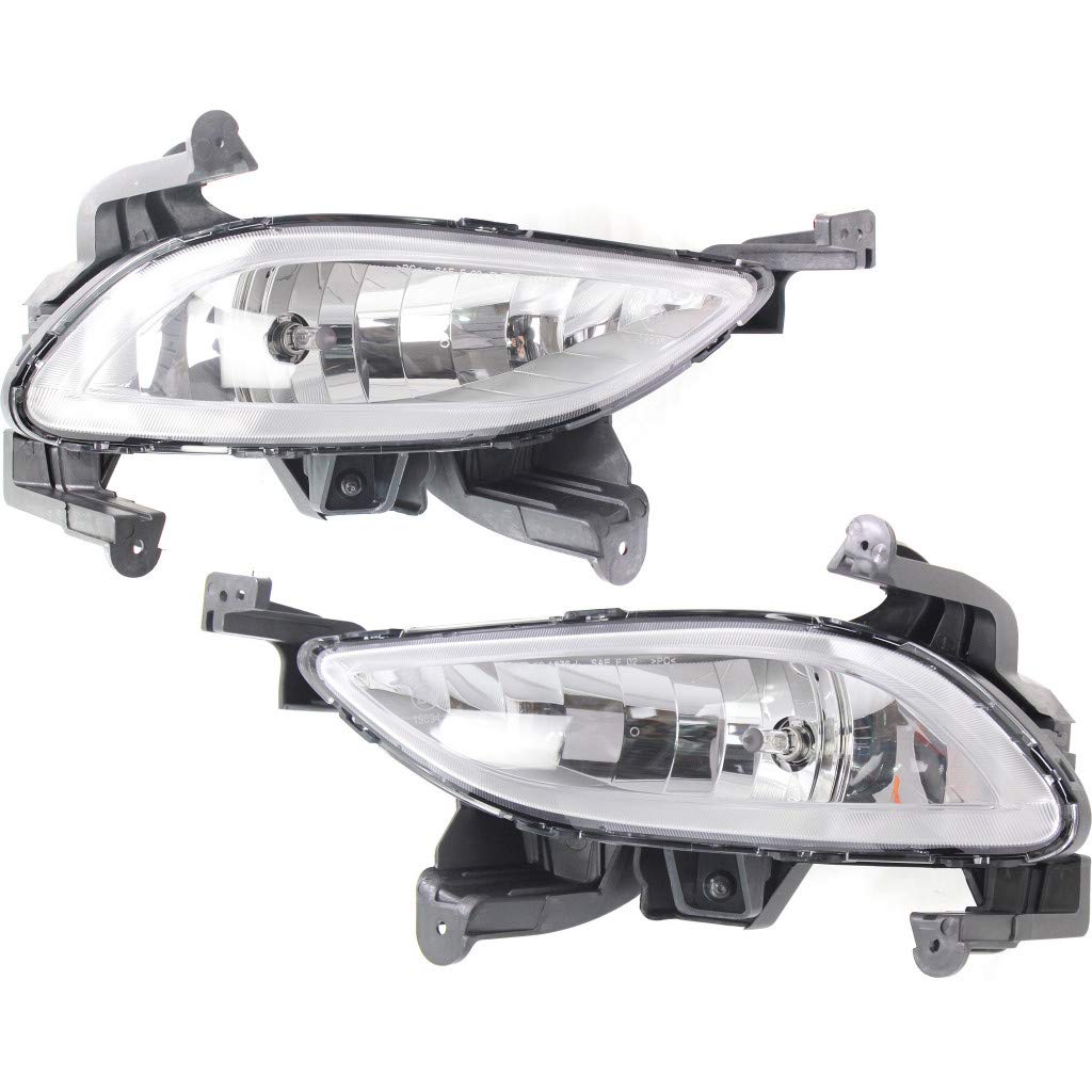 Left fog lamp assembly new aftermarket replacement Hyundai Sonata 2014