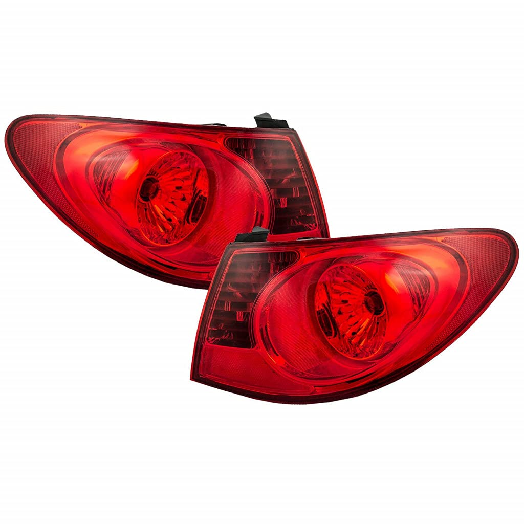 Left taillamp assembly outer new aftermarket replacement Hyundai Elantra 2007-2010