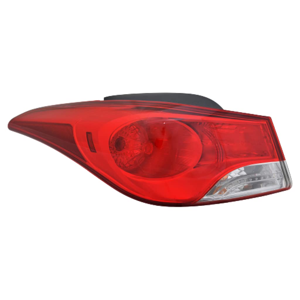 Left taillamp assembly outer new CAPA certified aftermarket Hyundai Elantra 2011-2013