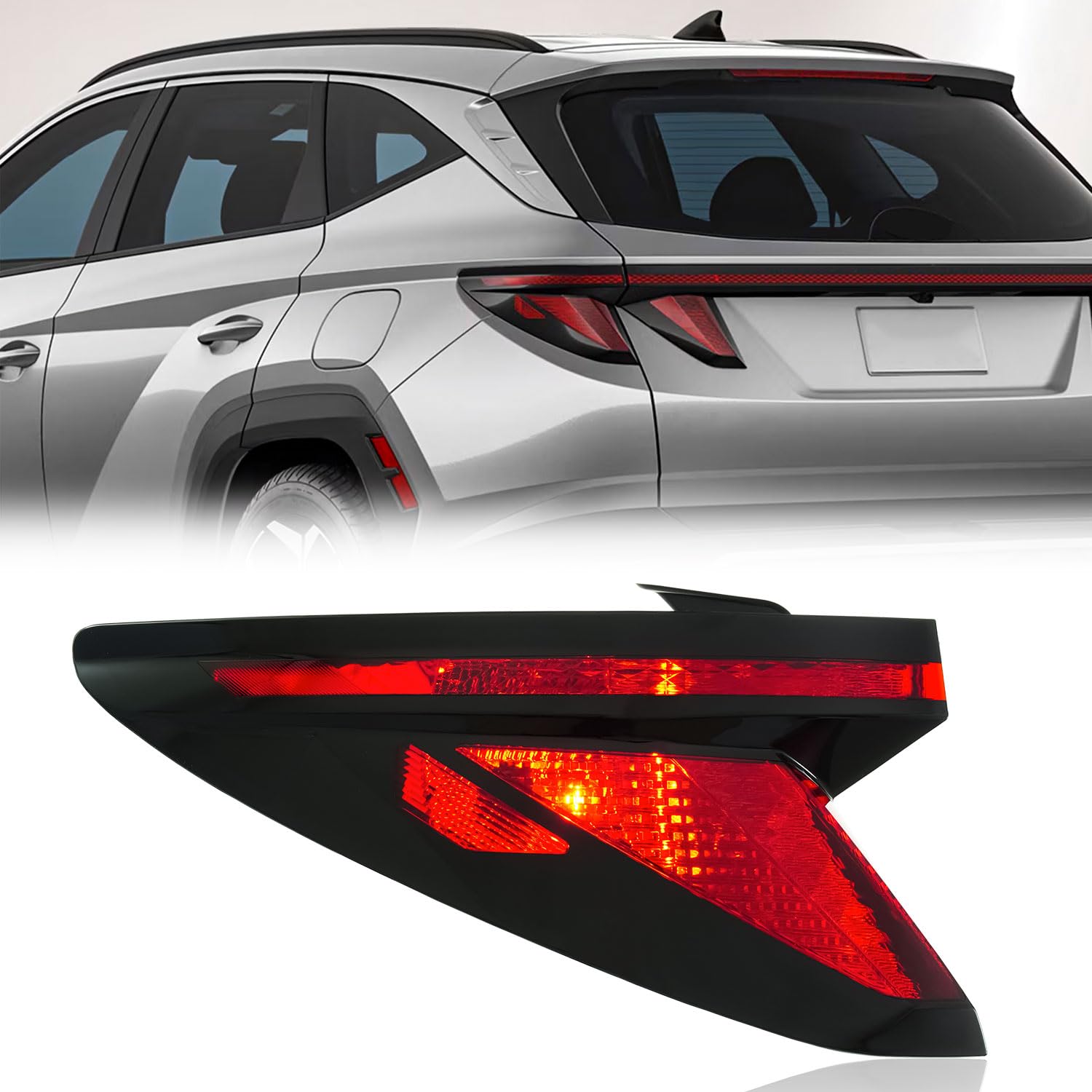 Left taillamp assembly outer new CAPA certified aftermarket Hyundai Tucson 2022-2025