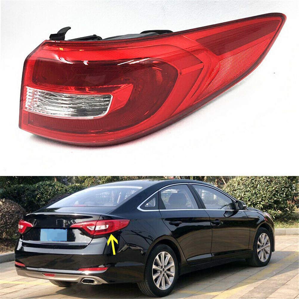 Right taillamp assembly outer new aftermarket replacement Hyundai Sonata 2015-2017