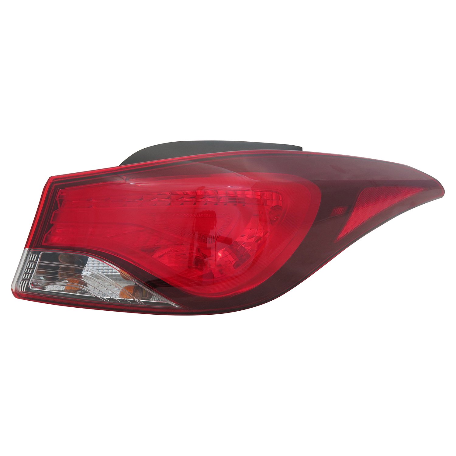 Right taillamp assembly outer new CAPA certified aftermarket Hyundai Elantra 2014-2016