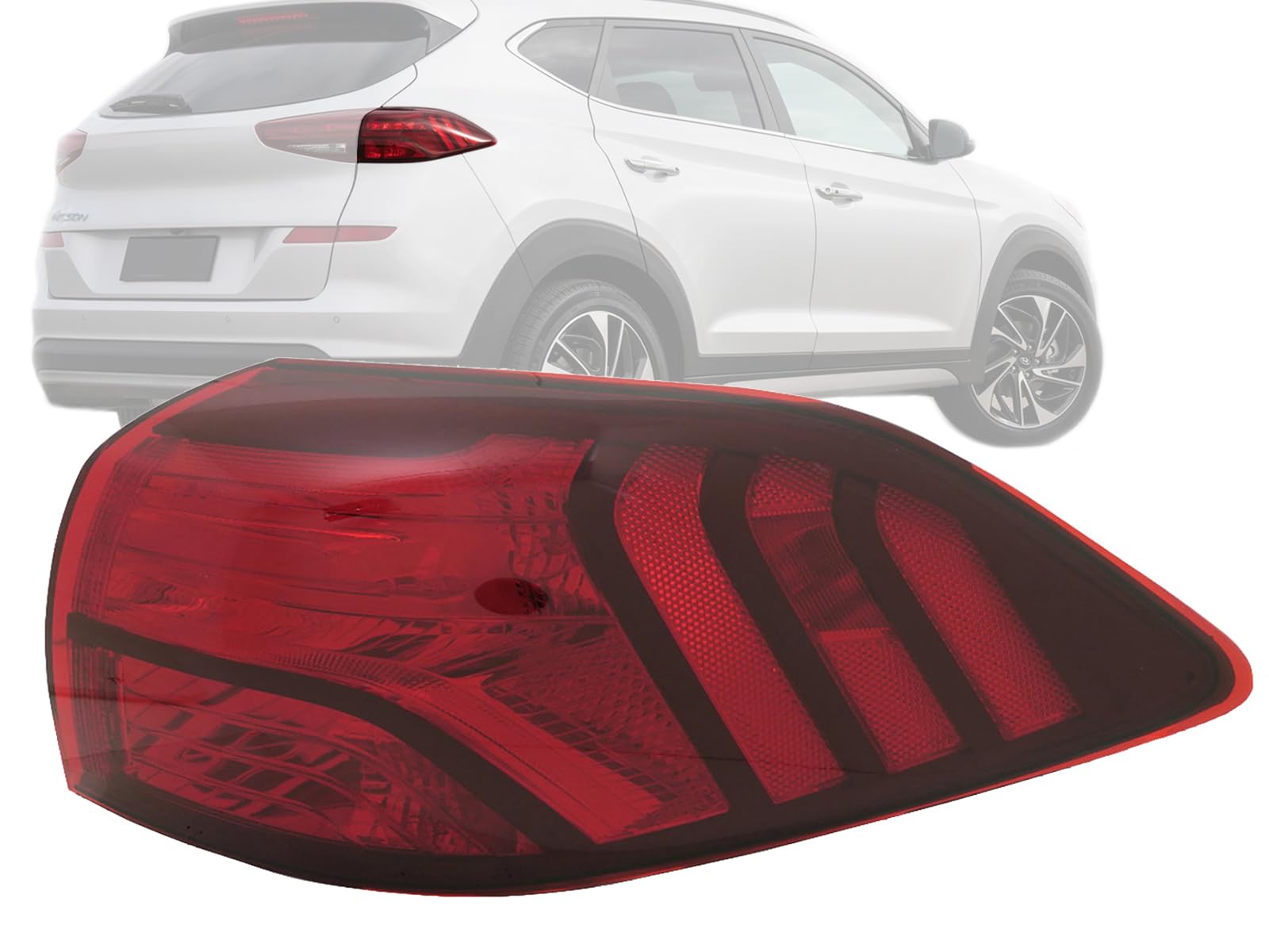 Right taillamp assembly outer new CAPA certified aftermarket Hyundai Tucson 2019-2021