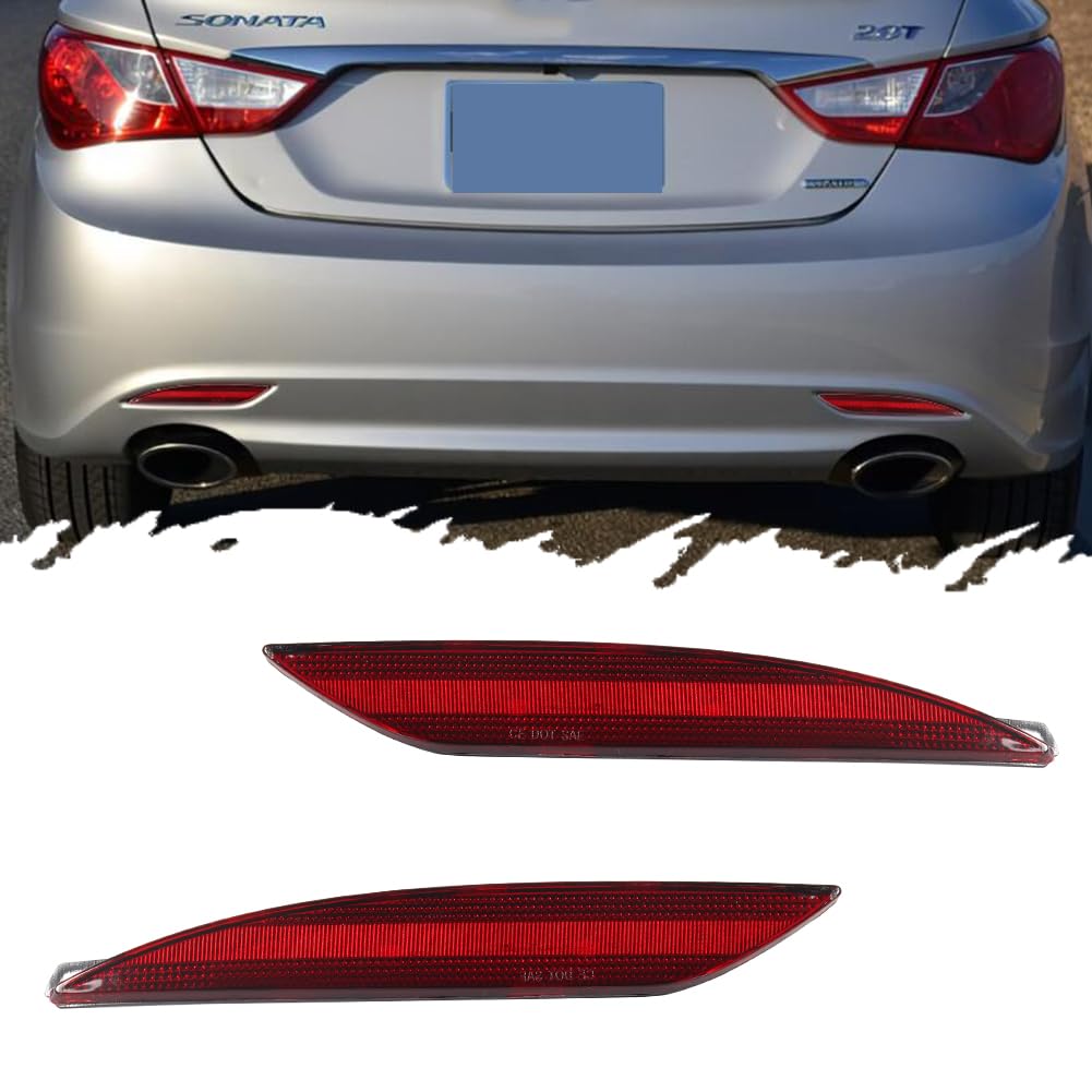 Right rear reflector new aftermarket replacement Hyundai Sonata 2011-2013