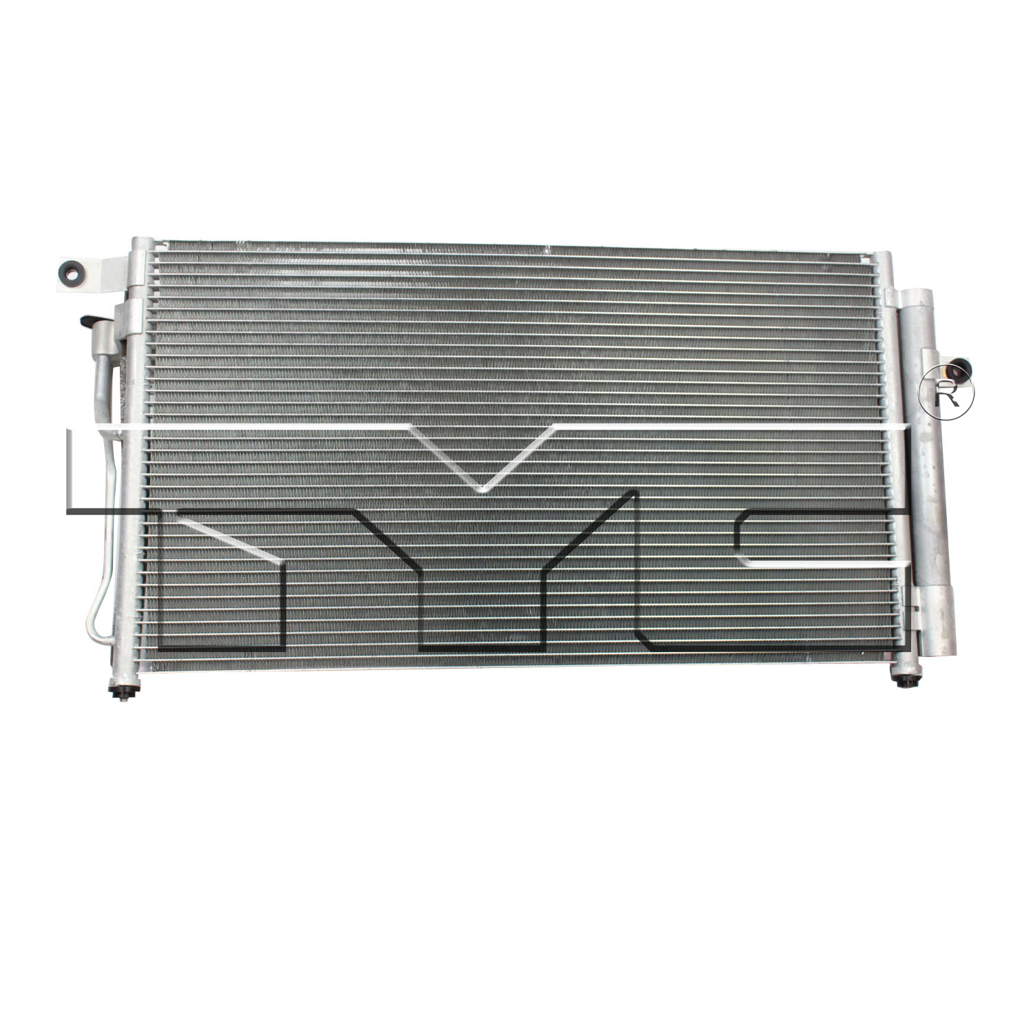 Air conditioning condenser new aftermarket replacement Hyundai Accent 2007-2011