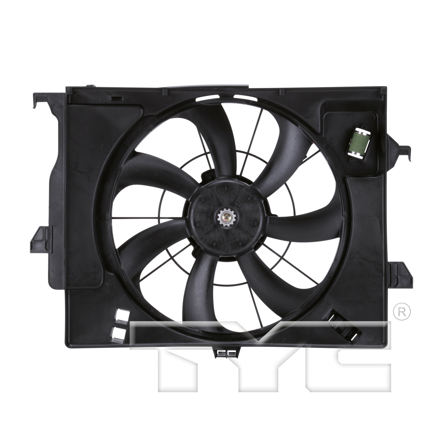 Radiator cooling fan assembly new aftermarket replacement Hyundai Accent 2012-2013