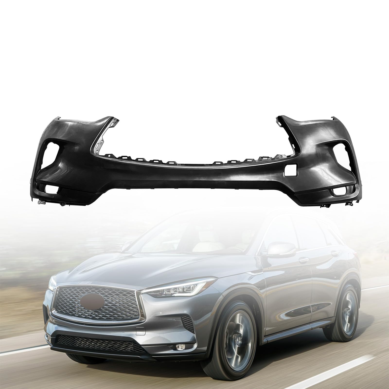Front bumper cover new aftermarket replacement Infiniti QX50 2019-2025