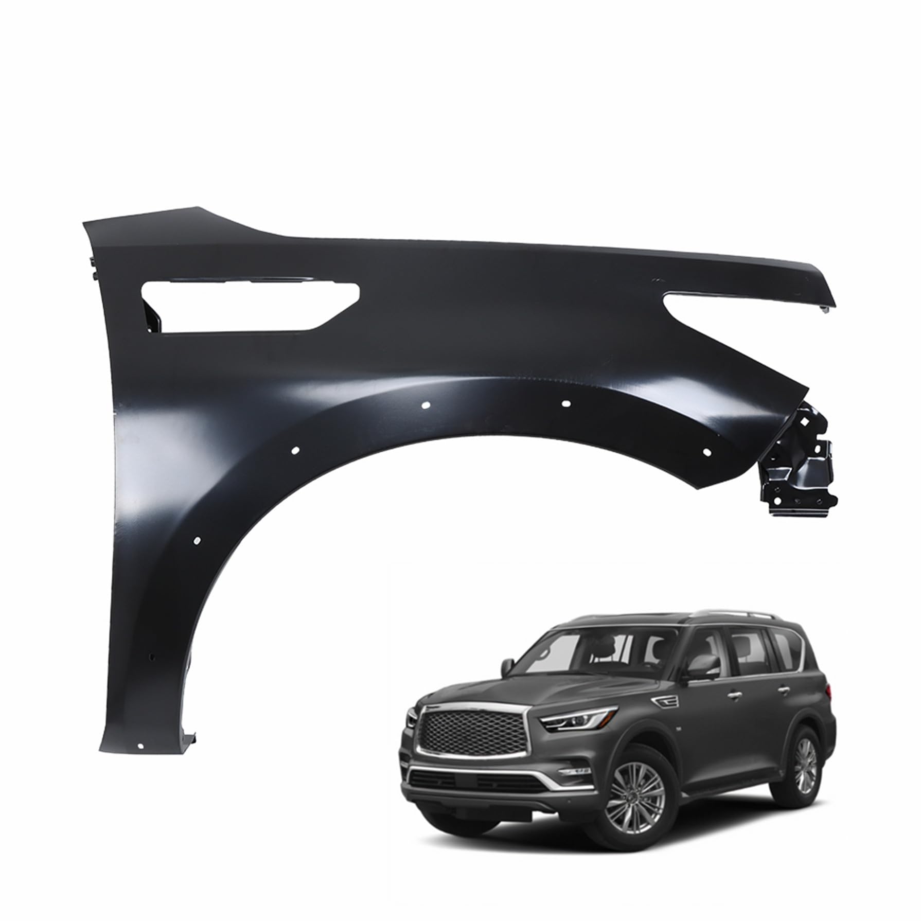 Right front fender assembly new CAPA certified aftermarket Infiniti QX80 2018-2024
