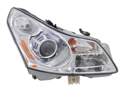 Right headlamp assembly composite new CAPA certified aftermarket Infiniti G35 2007-2008