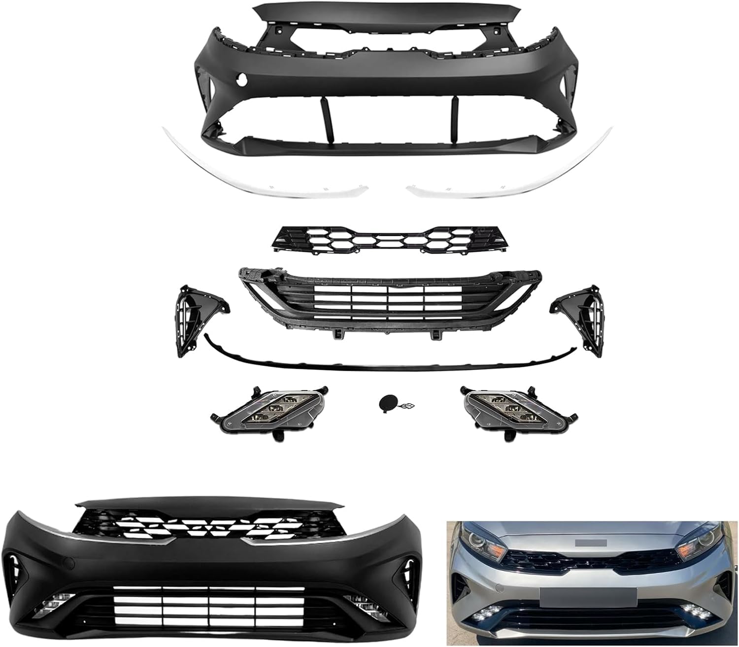 Front bumper cover used genuine OEM KIA Forte 2022-2024