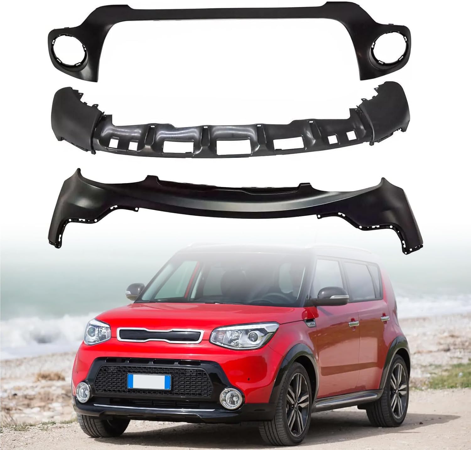 Front bumper cover lower new aftermarket replacement KIA Soul 2017-2019