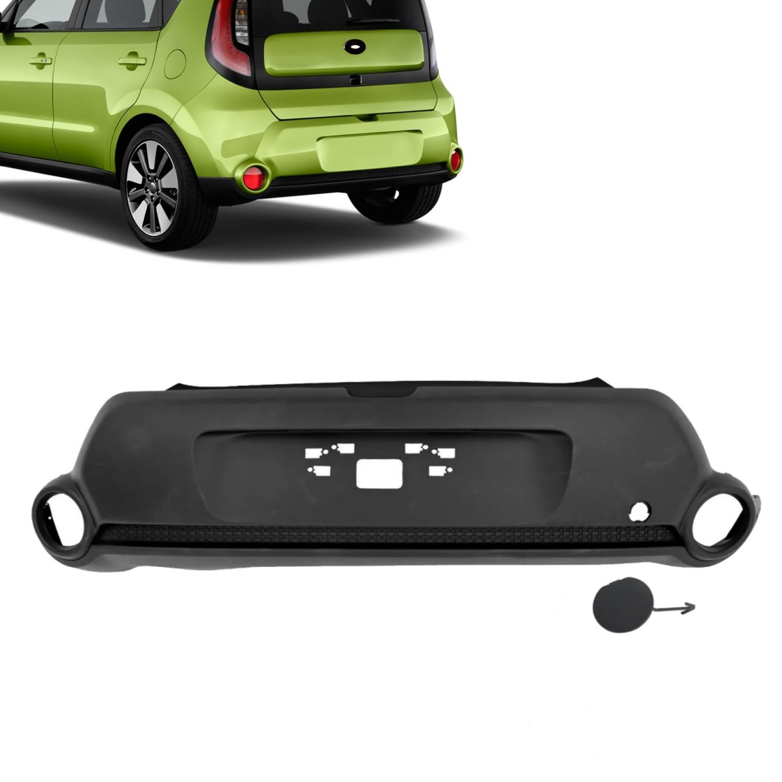 Rear bumper cover new aftermarket replacement KIA Soul 2014-2016