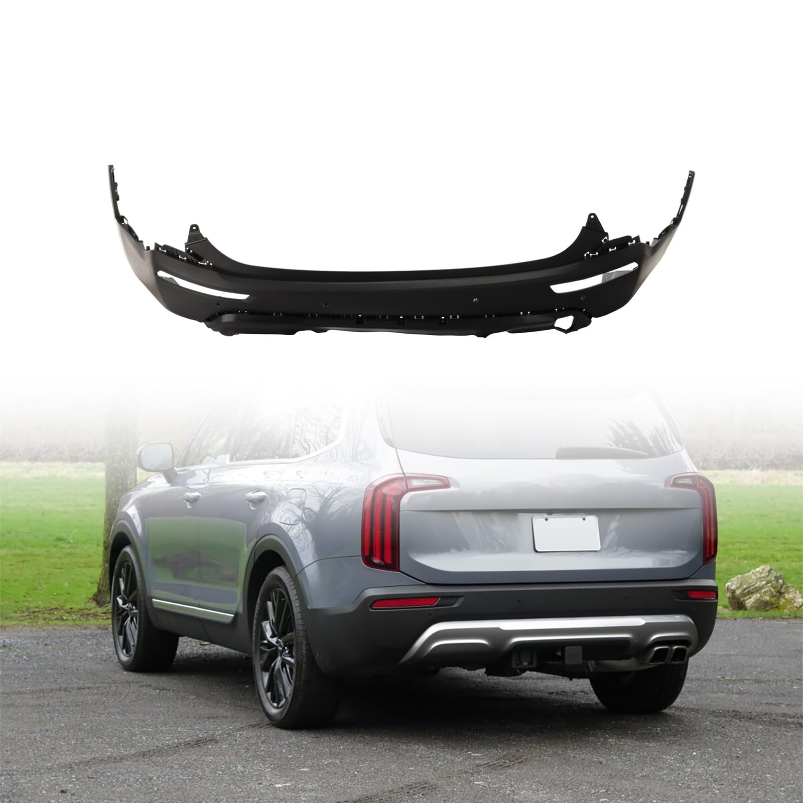 Defensa (parachoques) trasera nueva de reemplazo (aftermarket) KIA Telluride 2020-2022