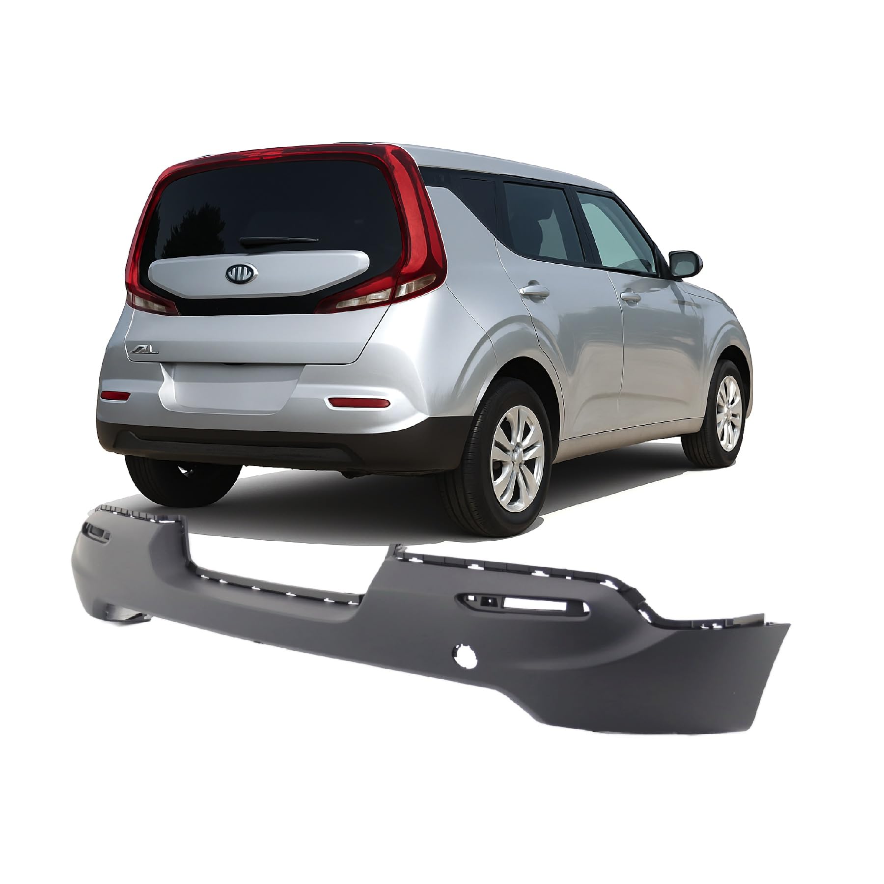 Rear bumper cover lower new CAPA certified aftermarket KIA Soul 2020-2022