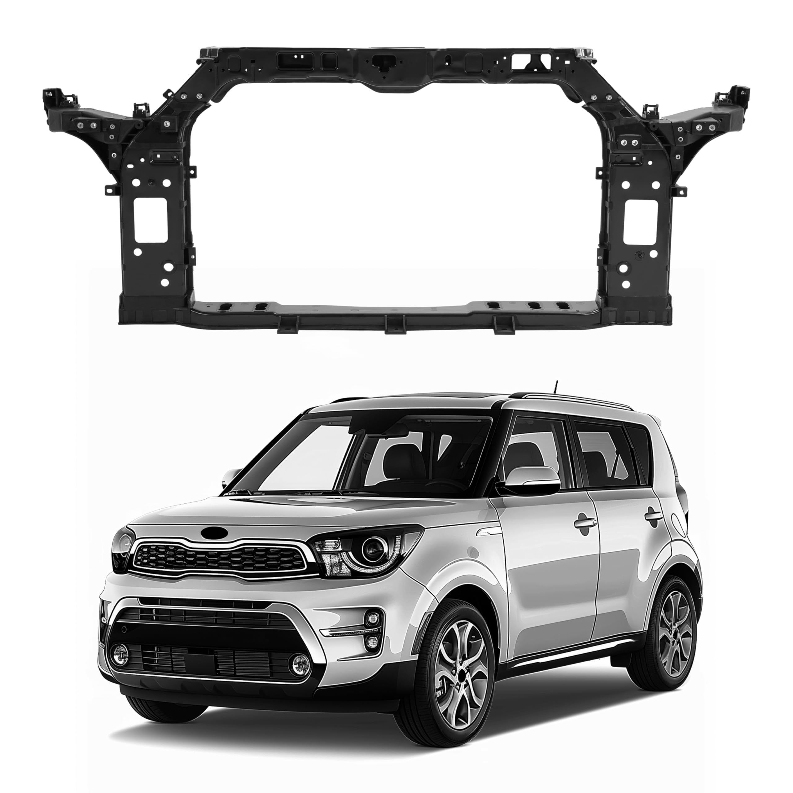 Radiator support new CAPA certified aftermarket KIA Soul 2014-2019