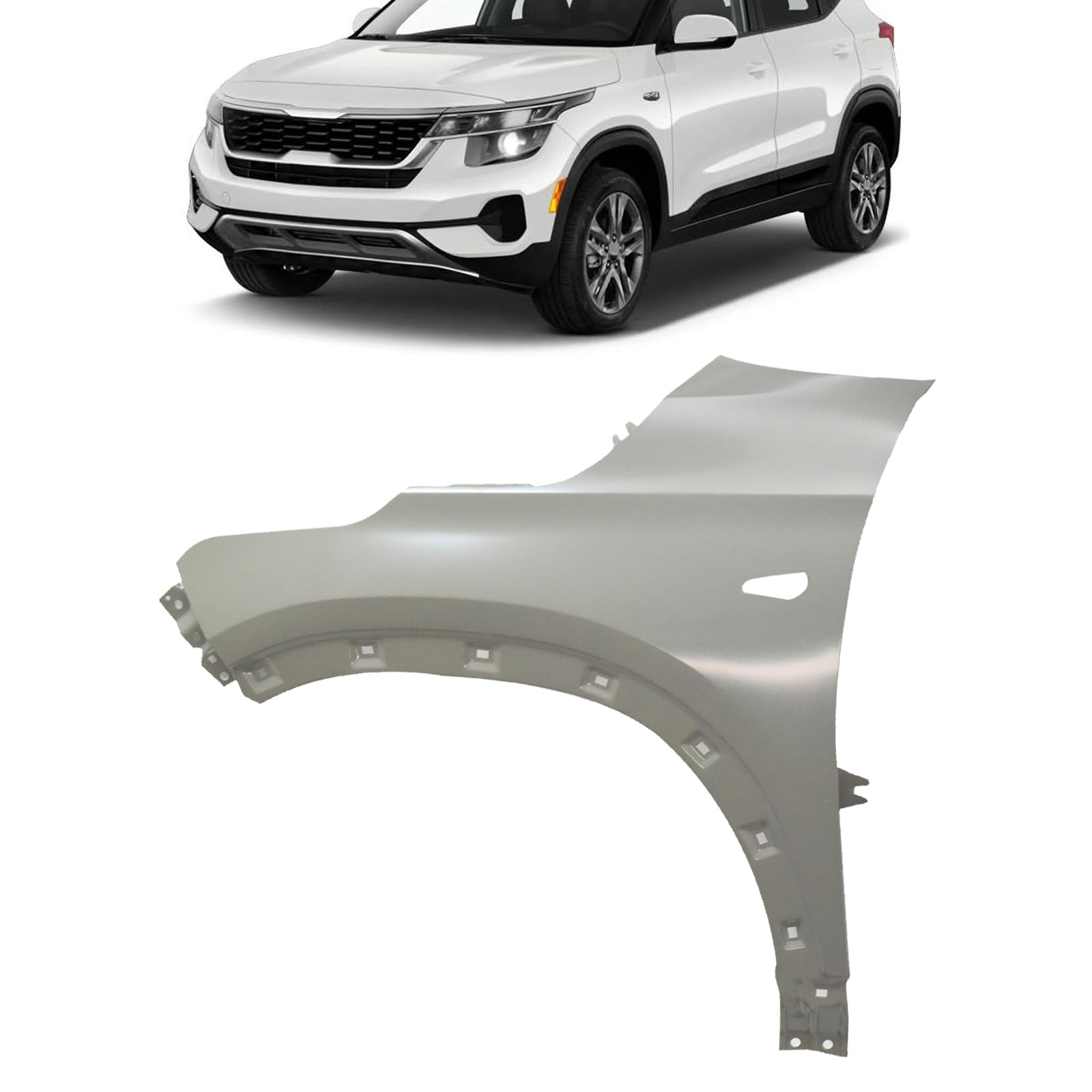 Left front fender assembly new CAPA certified aftermarket KIA Seltos 2021-2023