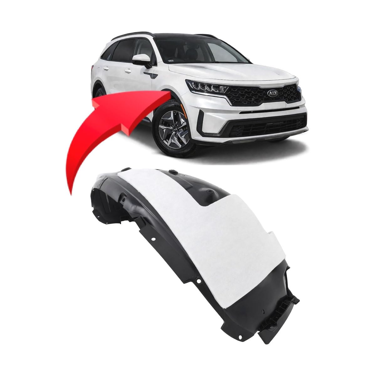 Defensa (parachoques) delantera derecha nueva aftermarket certificada CAPA KIA Sorento 2021-2023