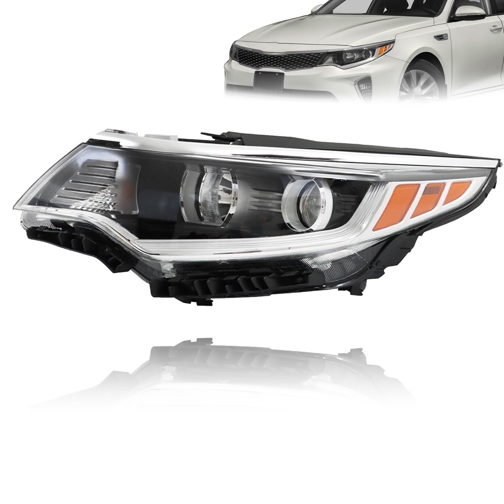 Left headlamp assembly composite used genuine OEM KIA Optima 2016-2018