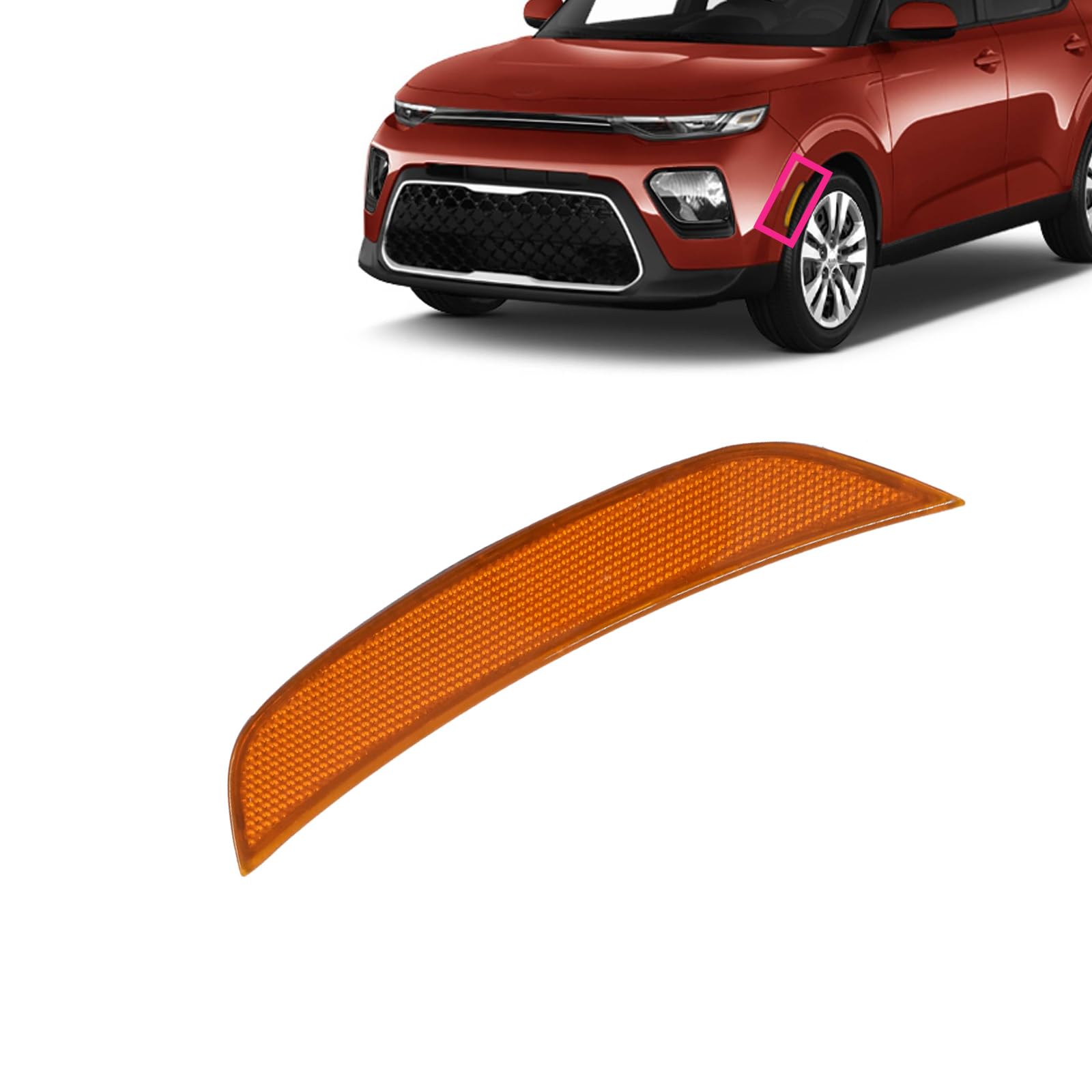 Right front marker lamp assembly new CAPA certified aftermarket KIA Soul 2020-2025