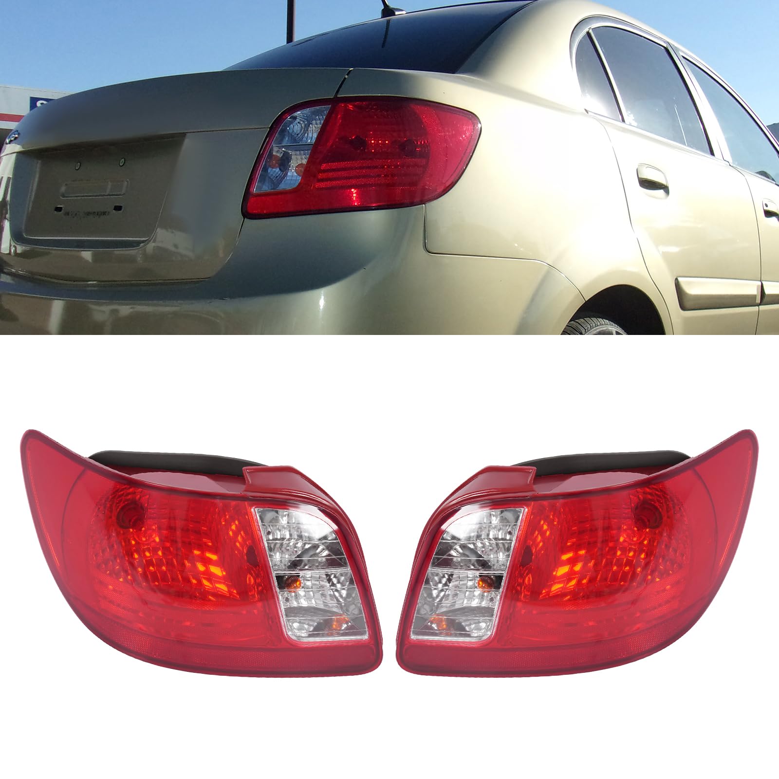 Calavera (luz trasera) izquierda nueva aftermarket certificada CAPA KIA RIO 2006-2011
