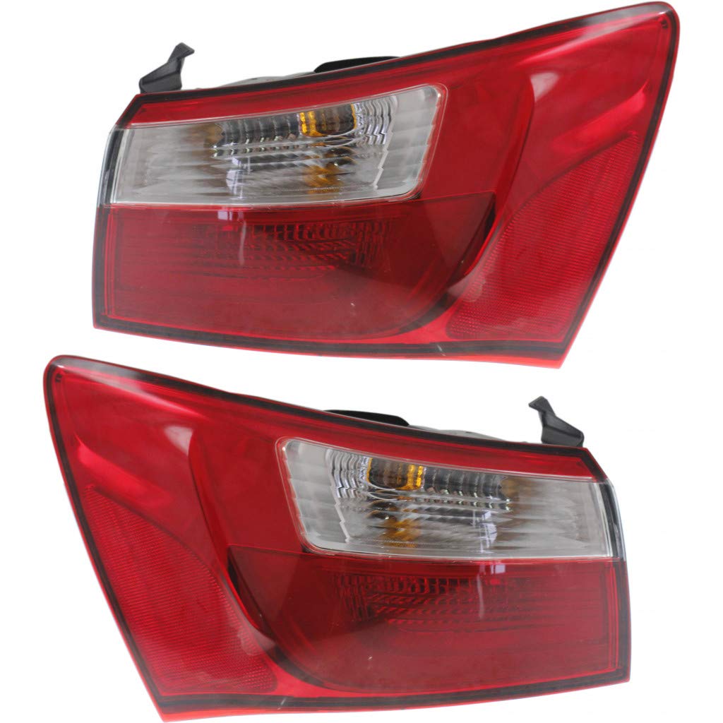 Left taillamp assembly outer new CAPA certified aftermarket KIA RIO 2012-2017