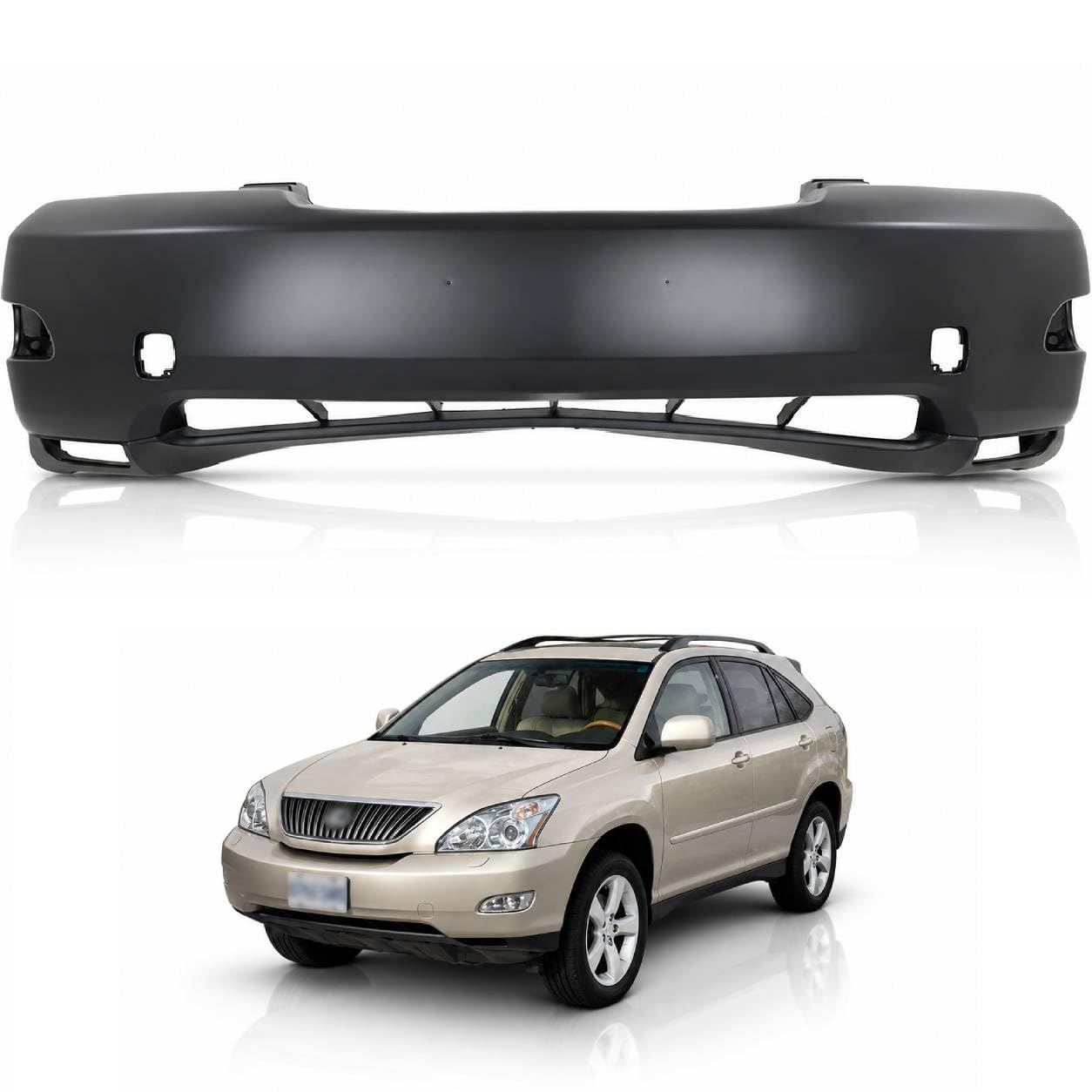 Front bumper cover new aftermarket replacement Lexus RX330 2004-2006