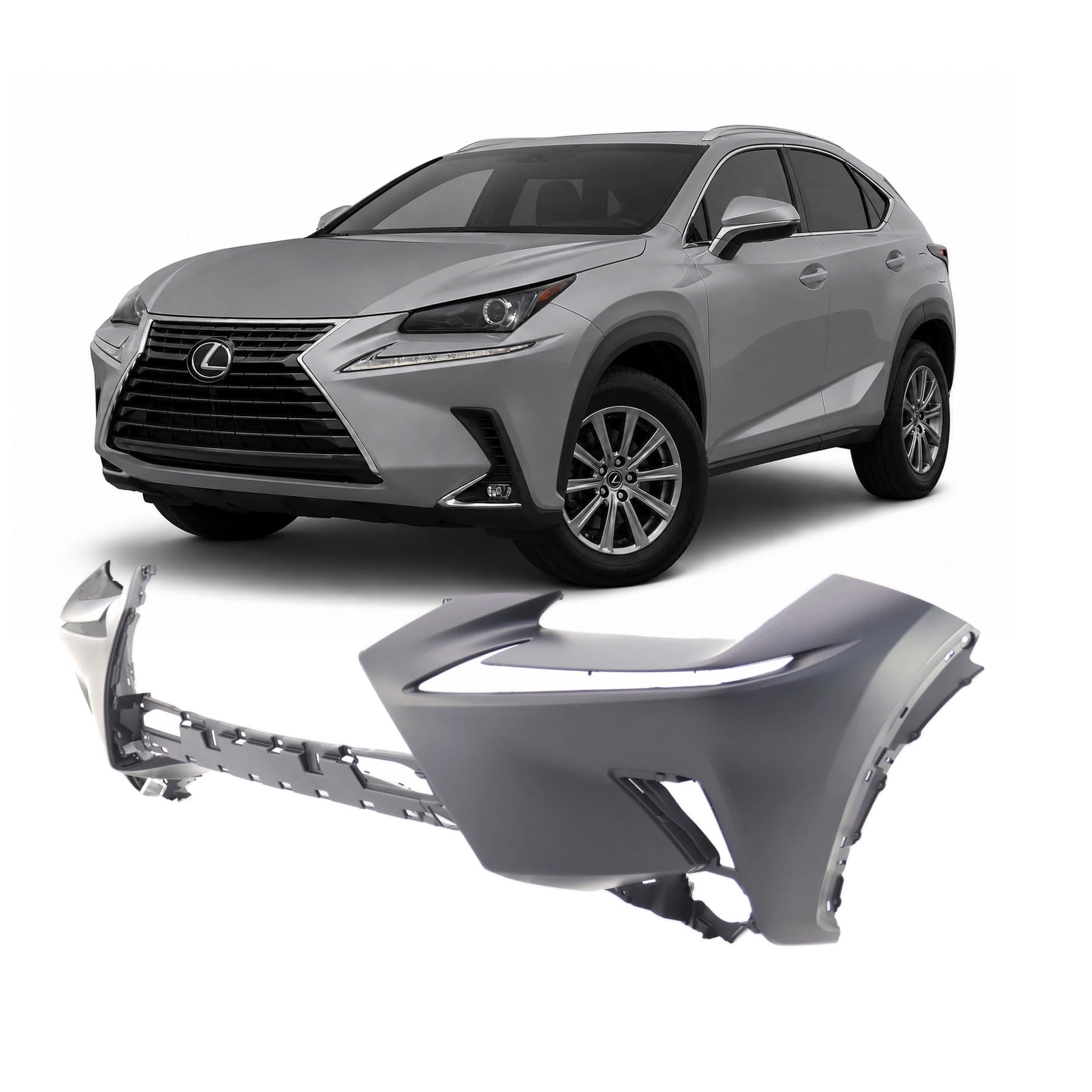 Front bumper cover new aftermarket replacement Lexus NX300 2018-2019