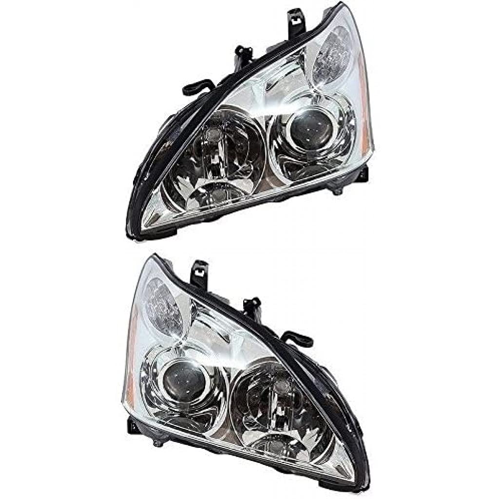 Left headlamp assembly composite new aftermarket replacement Lexus RX330 2004-2006