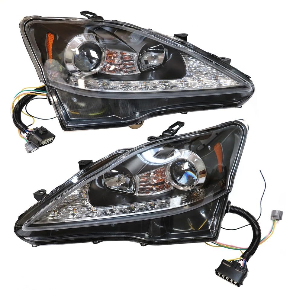 Right headlamp assembly composite new aftermarket replacement Lexus IS250 2006-2008