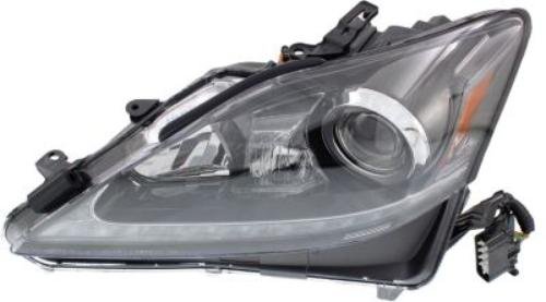 Left headlamp lens/housing new aftermarket replacement Lexus IS350 2011