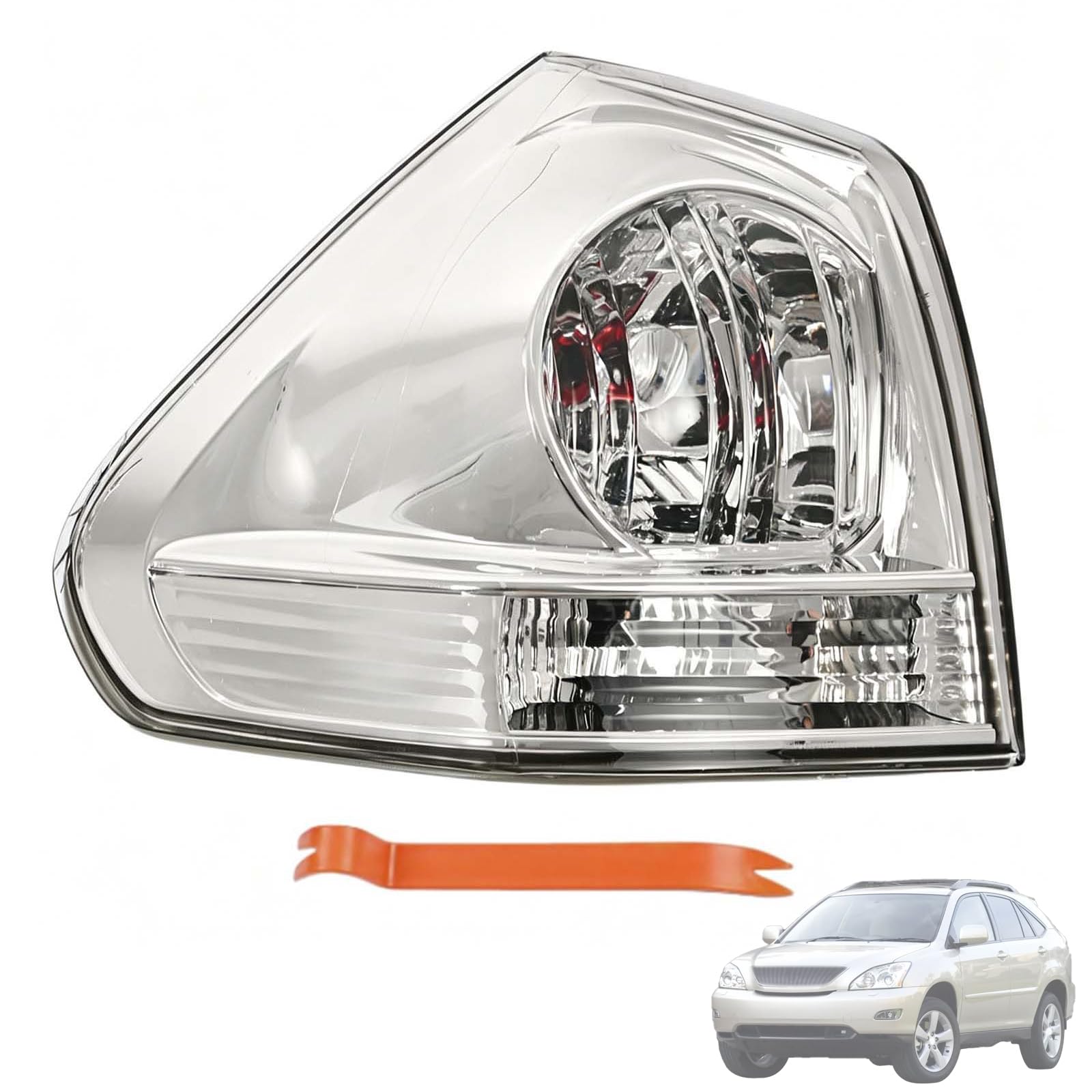 Left taillamp assembly new CAPA certified aftermarket Lexus RX330 2004-2006