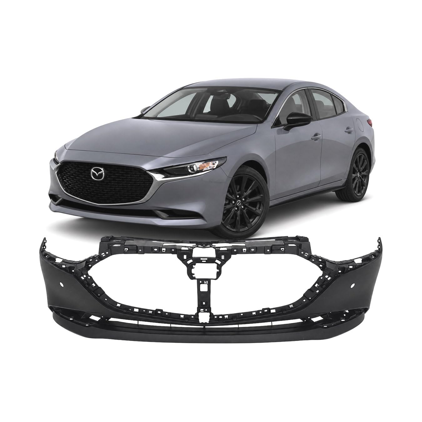 Defensa (parachoques) delantera nueva de reemplazo (aftermarket) Mazda 3 2019-2025