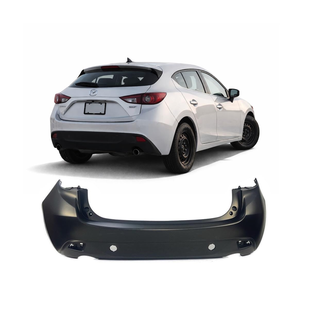 Rear bumper cover used genuine OEM Mazda 3 2014-2016