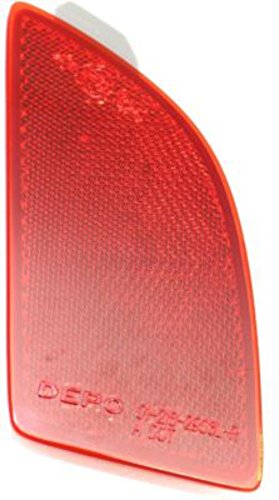 Left rear bumper reflector new CAPA certified aftermarket Mazda 3 2014-2016