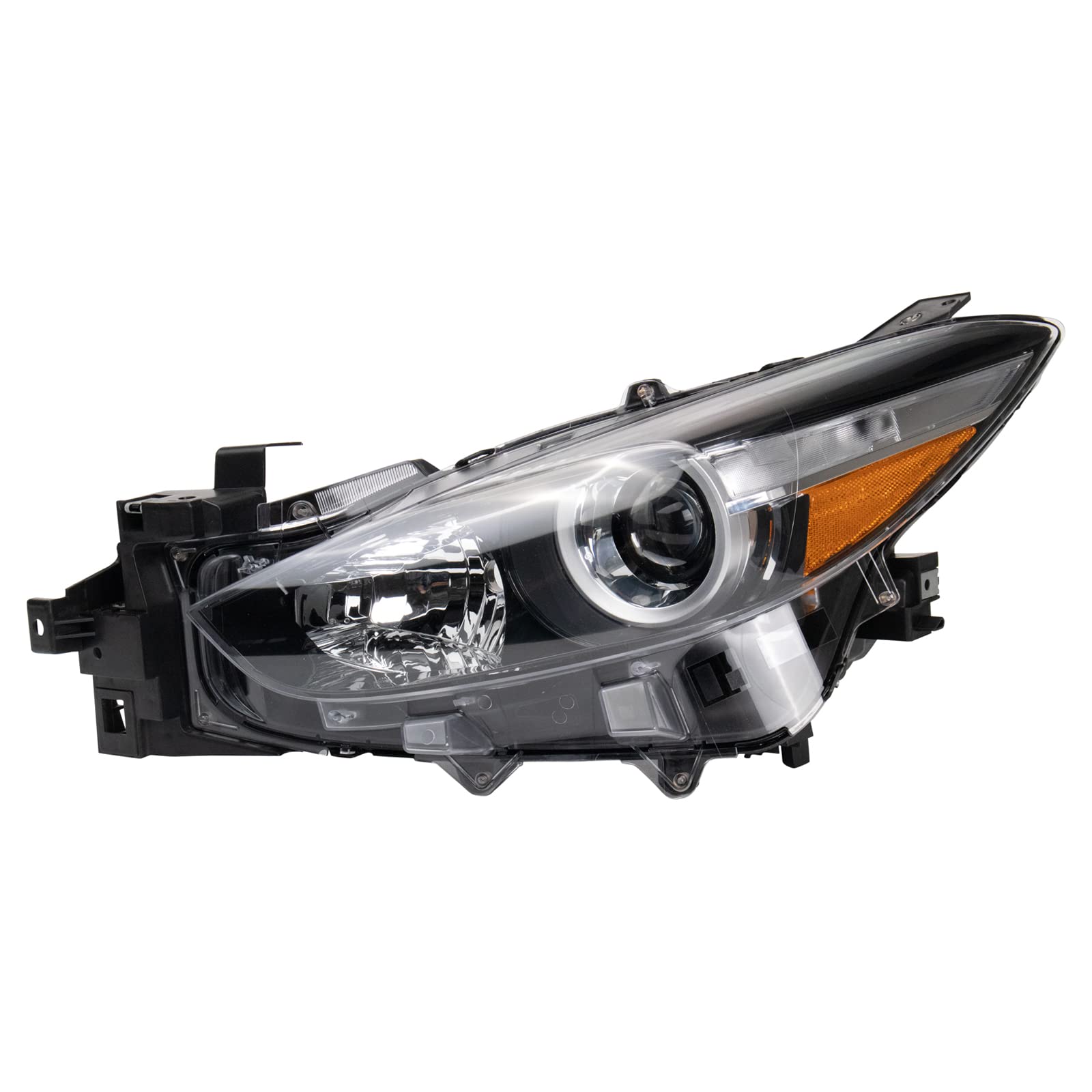Left headlamp assembly composite new aftermarket replacement Mazda 3 2017-2018