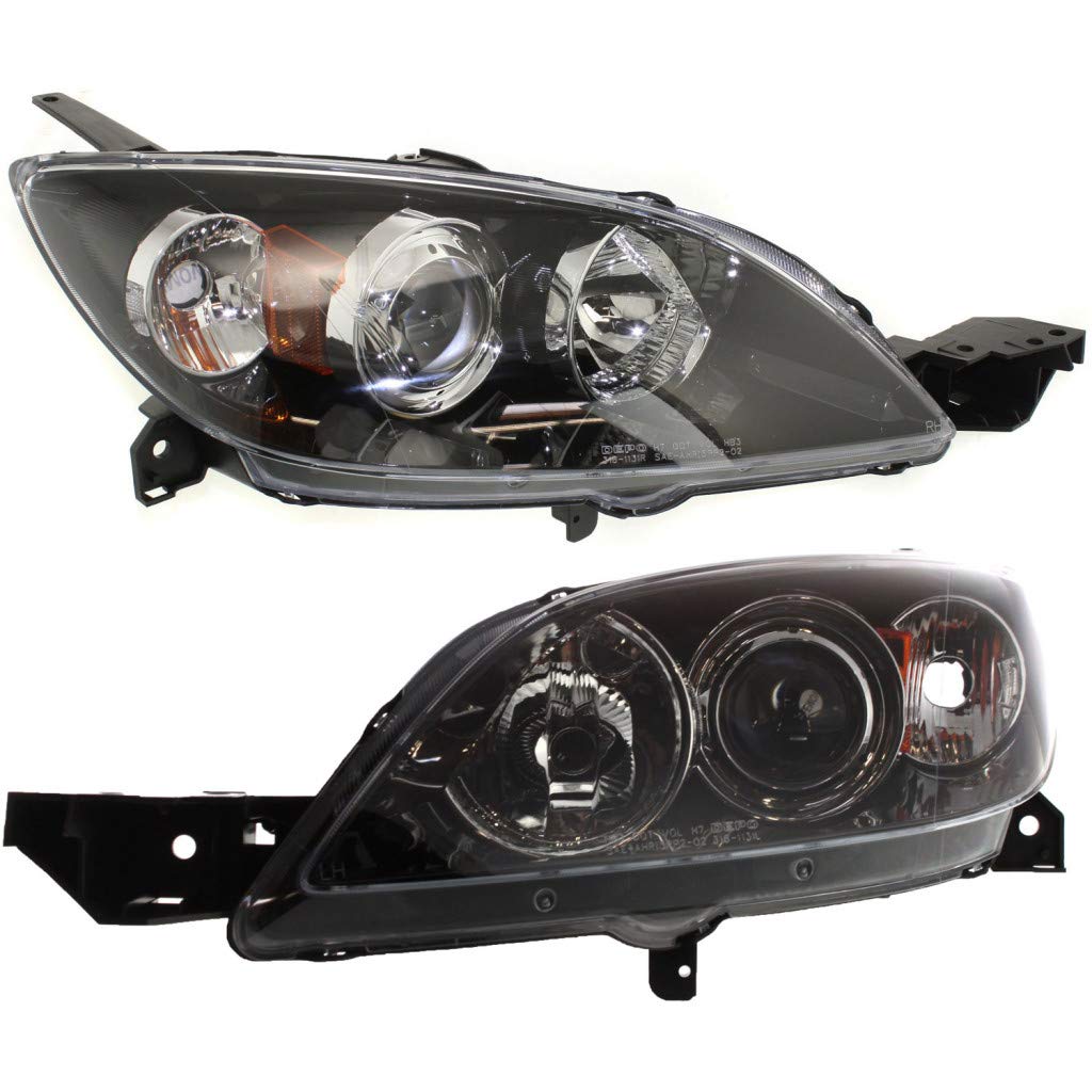 Right headlamp lens/housing new aftermarket replacement Mazda 3 2004-2009