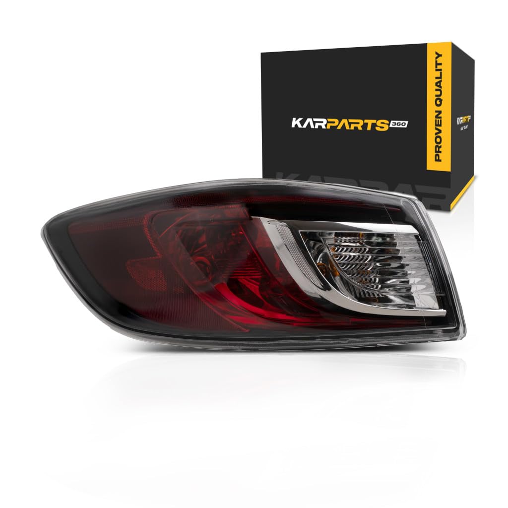 Left taillamp assembly new CAPA certified aftermarket Mazda 3 2010-2013