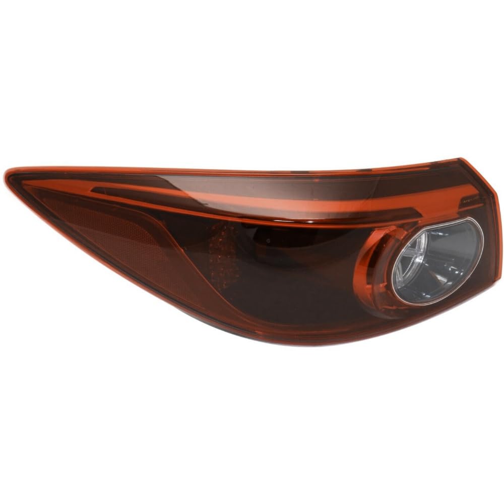 Left taillamp assembly outer new CAPA certified aftermarket Mazda 3 2014-2015