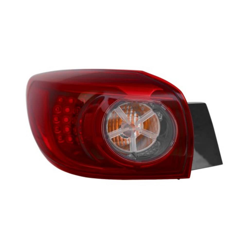 Left taillamp assembly outer new CAPA certified aftermarket Mazda 3 2014-2018