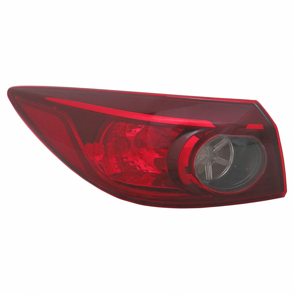Left taillamp assembly outer new aftermarket replacement Mazda 3 2014-2018