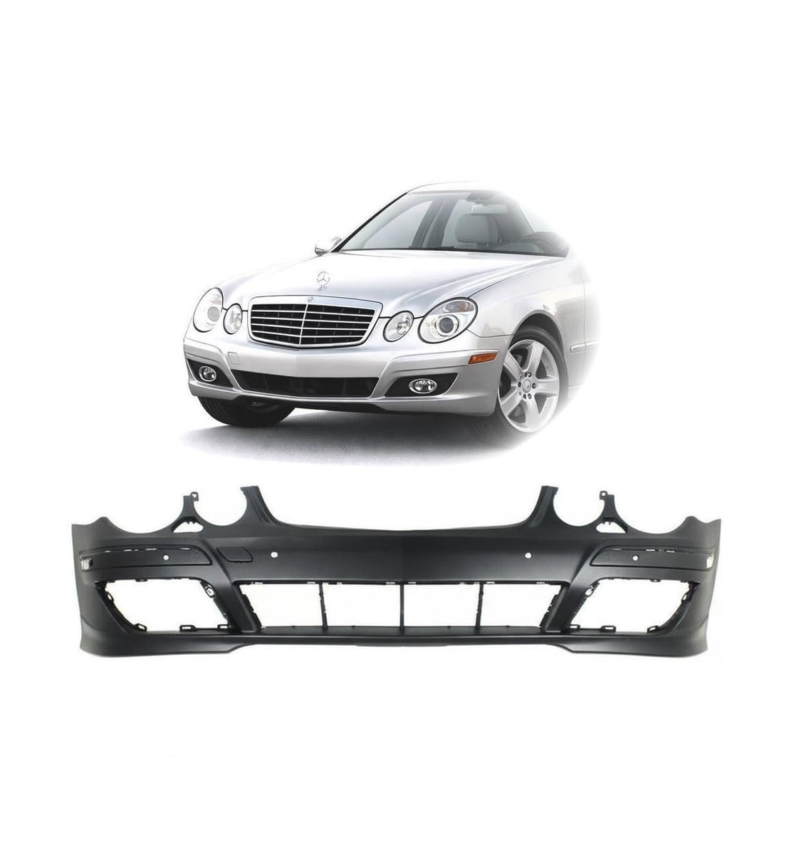 Front bumper cover new aftermarket replacement Mercedes-Benz E320 2007-2009
