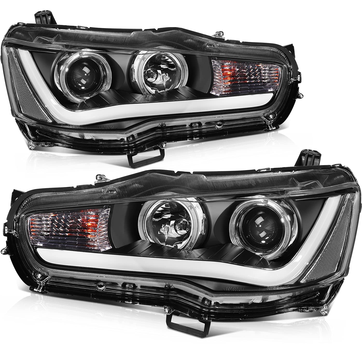 Right headlamp assembly composite used genuine OEM Mitsubishi Lancer 2008-2015