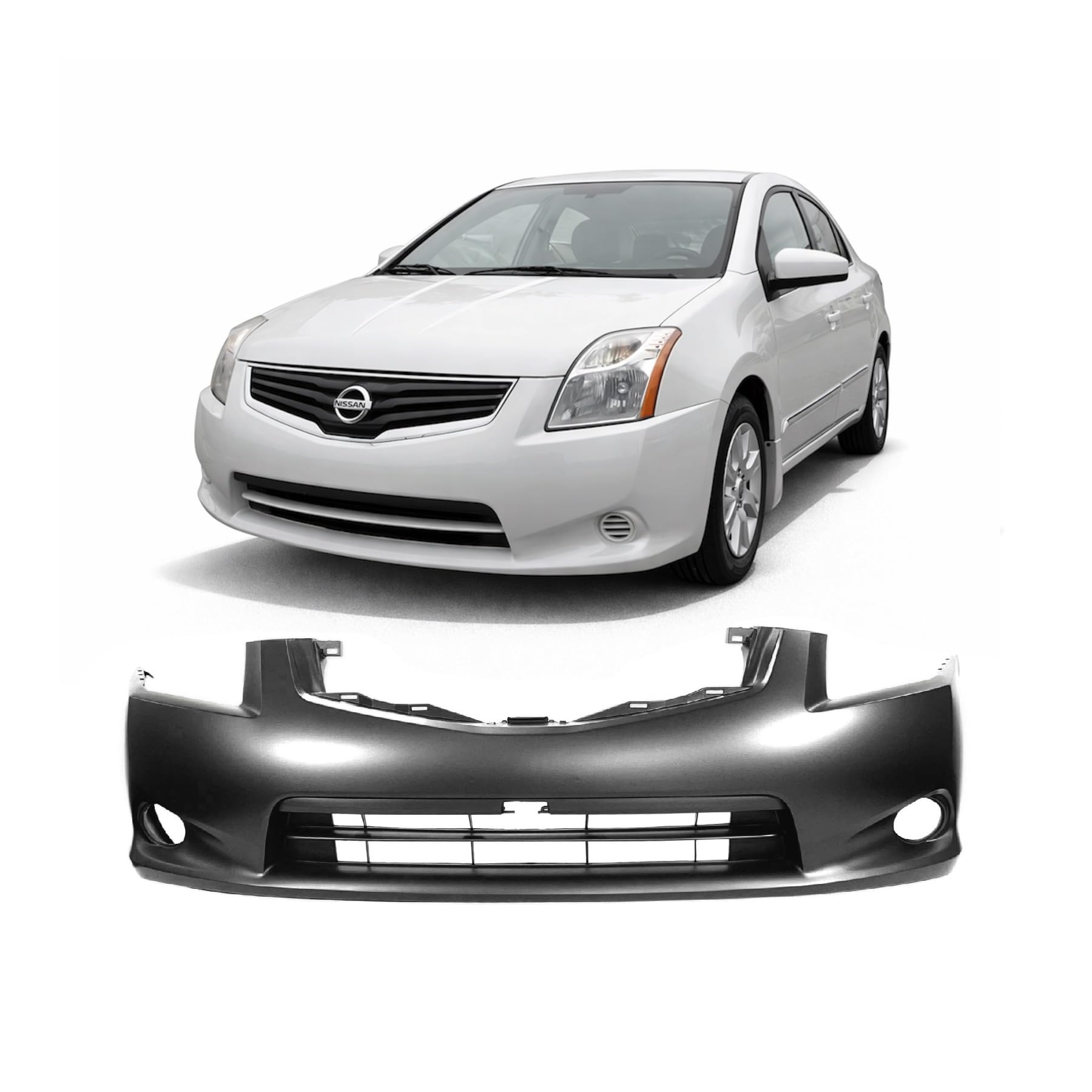 Defensa (parachoques) delantera nueva de reemplazo (aftermarket) Nissan Sentra 2010-2012