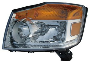 Left headlamp assembly composite new aftermarket replacement Nissan Armada 2008-2015