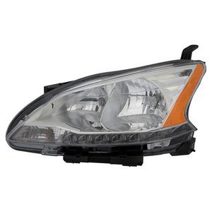 Left headlamp assembly composite new aftermarket replacement Nissan Sentra 2013-2015
