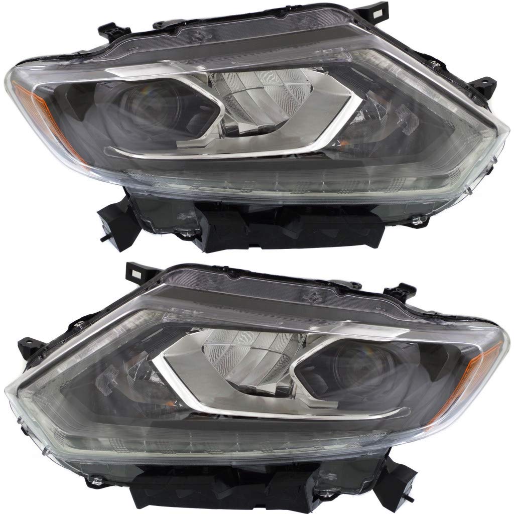 Left headlamp assembly composite new CAPA certified aftermarket Nissan Rogue 2014-2016