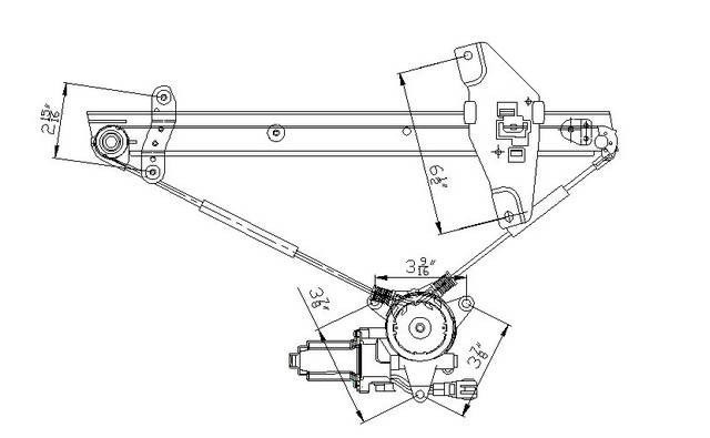 Right front door glass regulator new aftermarket replacement Toyota Corolla 1993-1997