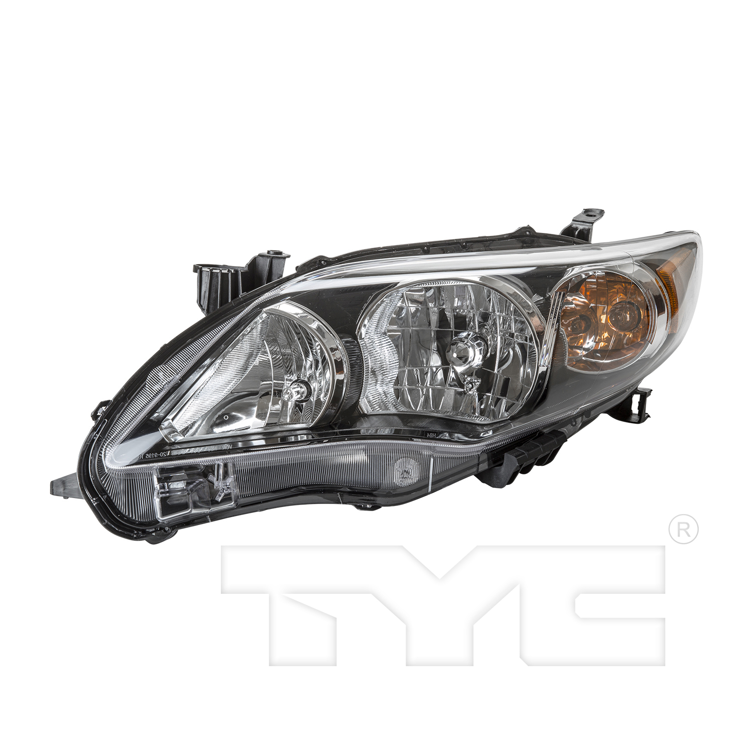 Left headlamp assembly composite new CAPA certified aftermarket Toyota Corolla 2011-2013