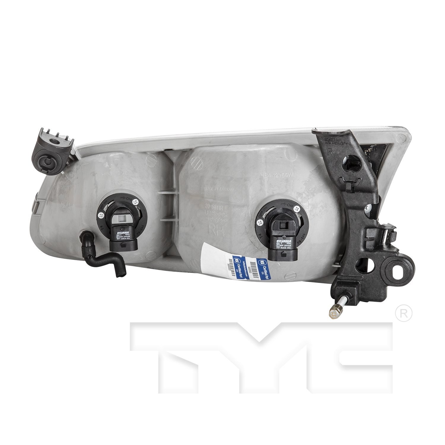 Right headlamp assembly composite new aftermarket replacement Toyota Camry 2000-2001